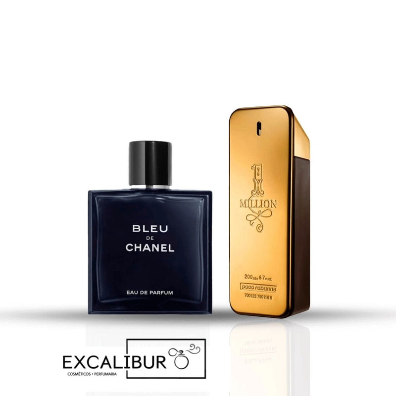 (Bleu de Channel e 1 Million) 100ml + Hidratante Brinde 250ml