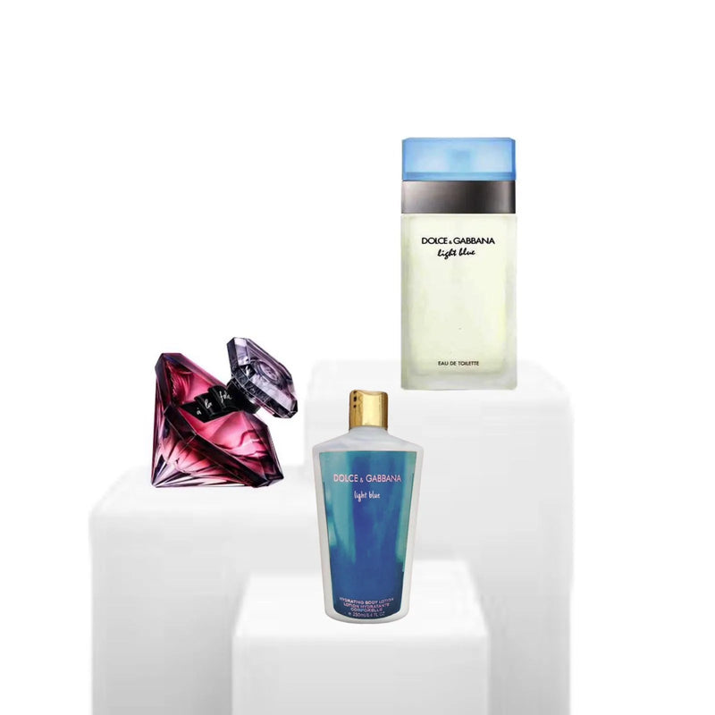 ( La Nuit Tresor e Light Blue ) 100ml + Brinde Hidratante 250 ml