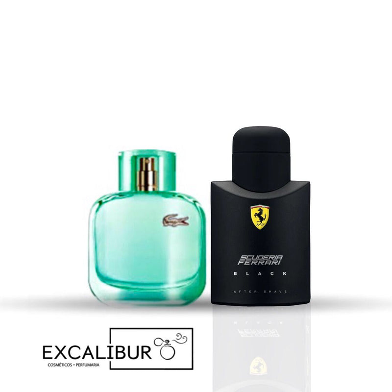 (Lacoste + Ferrari Black) 100ml + Brinde hidratante 250 ml