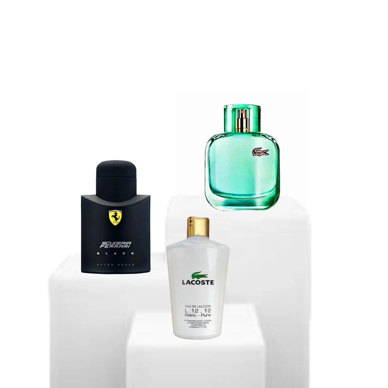 (Lacoste + Ferrari Black) 100ml + Brinde hidratante 250 ml