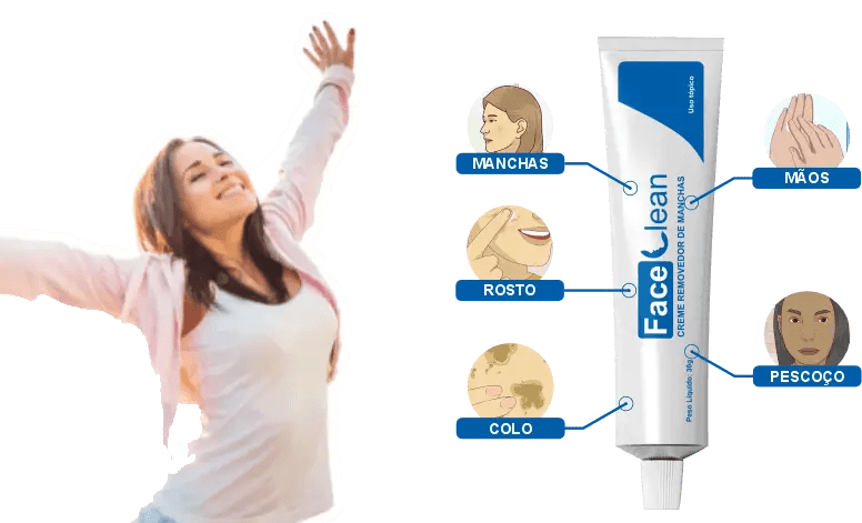 Face Clean Creme Clareador de Pele Contra Manchas e Melasma | Comprovado Dermatologicamente – original